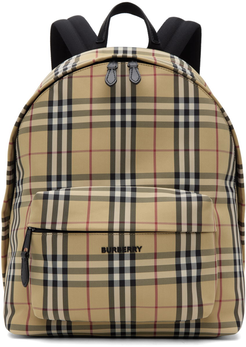 Rygsæk Burberry Beige Check Beige | 8069749, 0