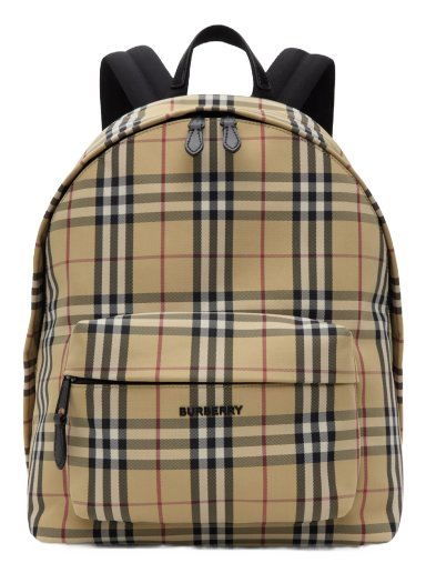 Rygsæk Burberry Beige Check Beige | 8069749