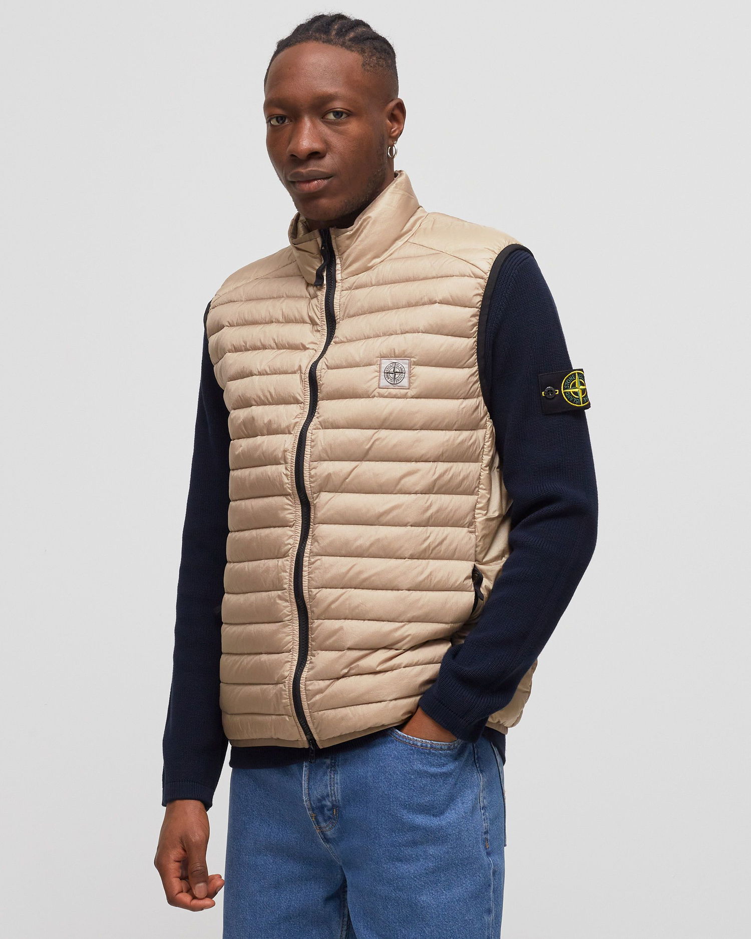 Vest Stone Island Packable Loom Woven Chambers R-Nylon Down-TC Vest Beige | 7815G0224.V0092, 1