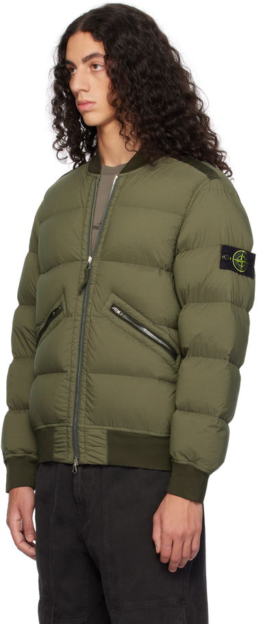 Bomberjakke Stone Island Stone Island Quilted Down Bomber Jacket Grøn | 811540228, 3