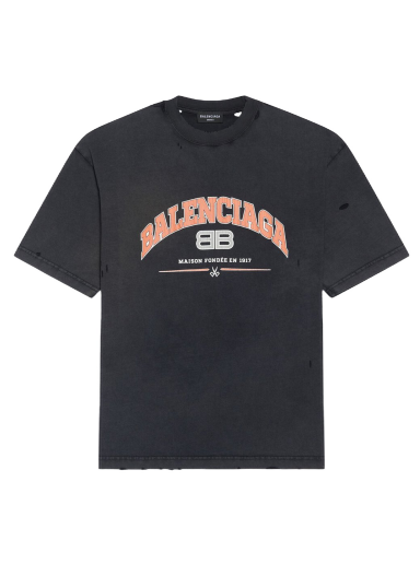 T-shirt Balenciaga Maison Medium Fit T-Shirt Sort | 612965TLVJ11074
