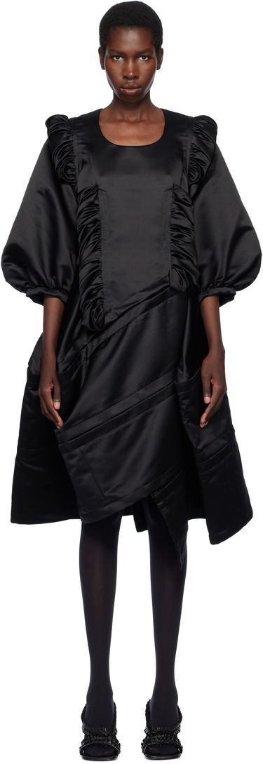 Kjole Comme des Garçons Comme des Garçons Satin Midi Dress Sort | RO-O006-S25, 0