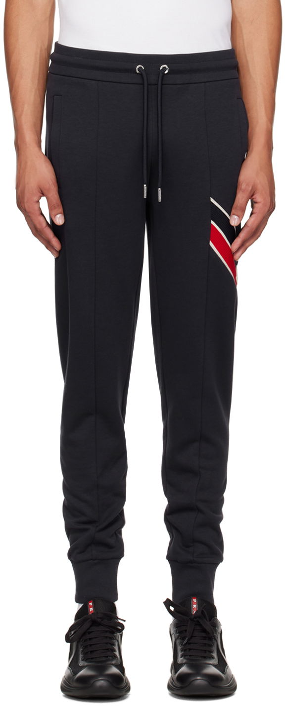 Joggingbukser Moncler Navy Stripe Sweatpants Mørkeblå | J20918H0000189A8F