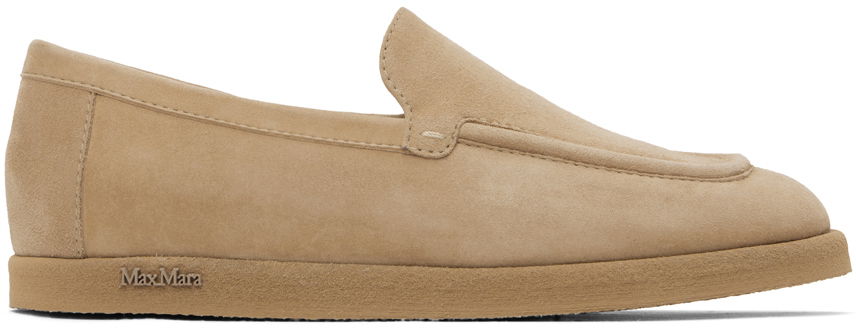 Tøj Max Mara Max Mara Goat Leather Loafers Beige | 2424526311600, 0