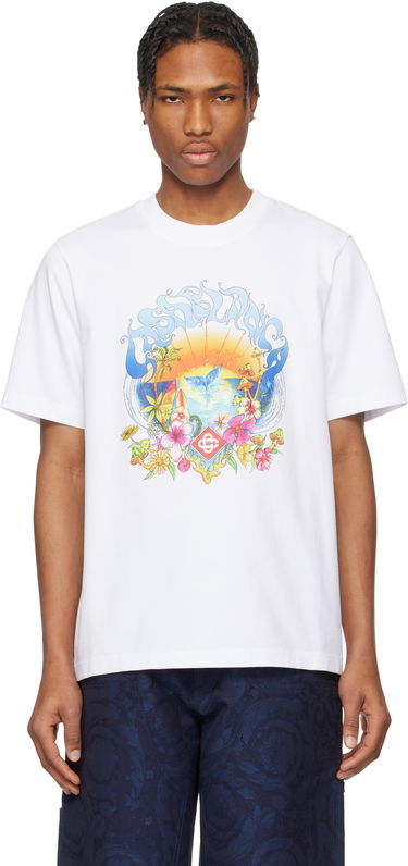 T-shirt Casablanca Casablanca Surf Trip Graphic T-Shirt Hvid | MS25-JTS-001-04, 0