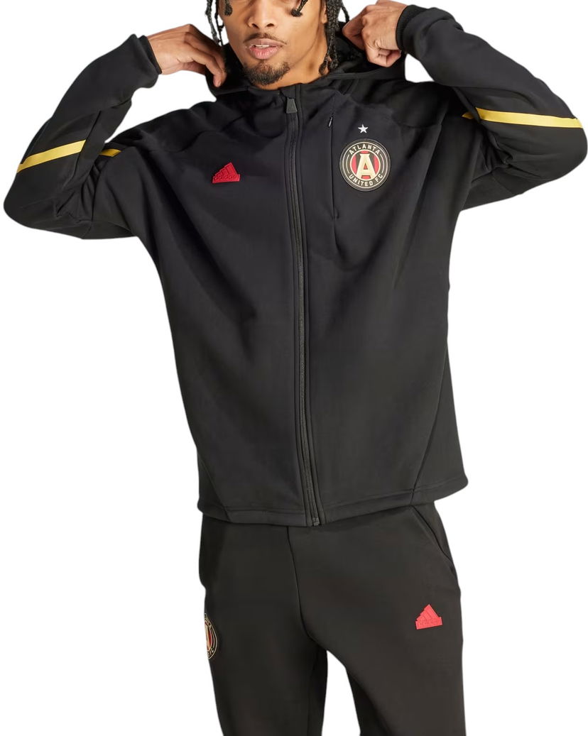 Sweatshirt adidas Originals ATL ANTHM Black & Gold Training Hoodie Sort | iq0730