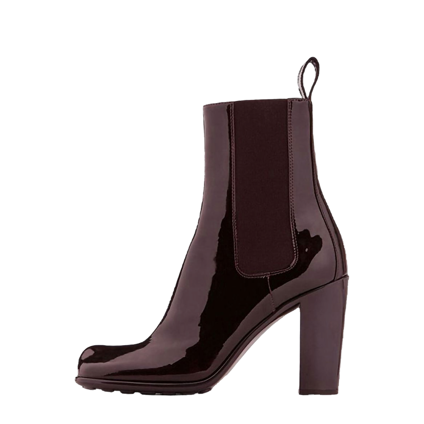 Sneakers og sko Bottega Veneta Patent Leather Ankle Boots Brun | 684511V1AP06088