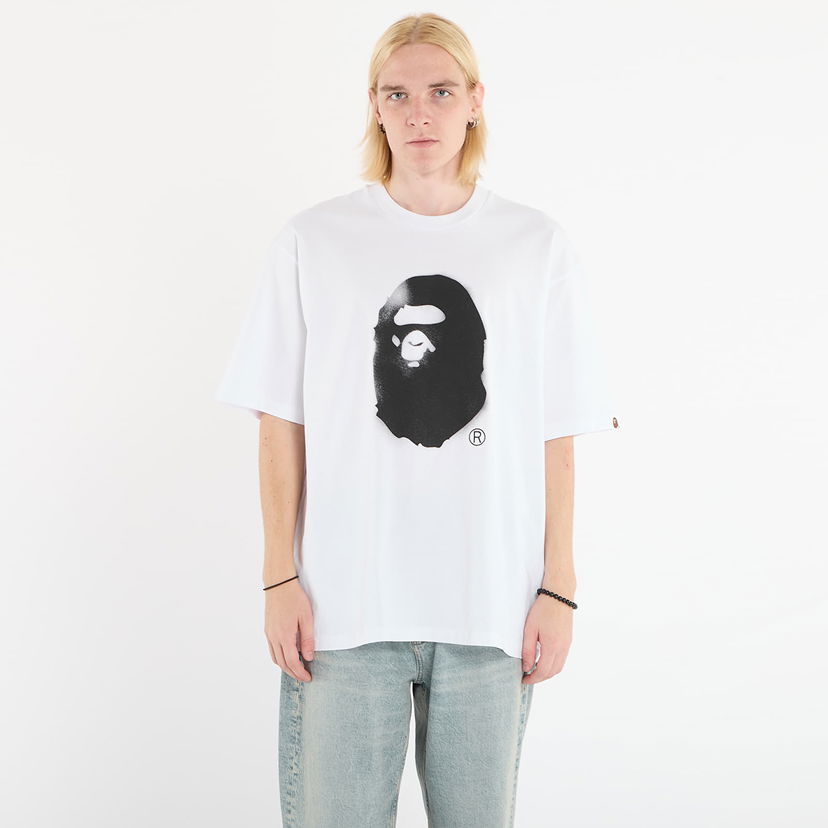 T-shirt BAPE Spray Print Ape Head Relaxed Fit T-Shirt Hvid | 001TEL801334MWHT