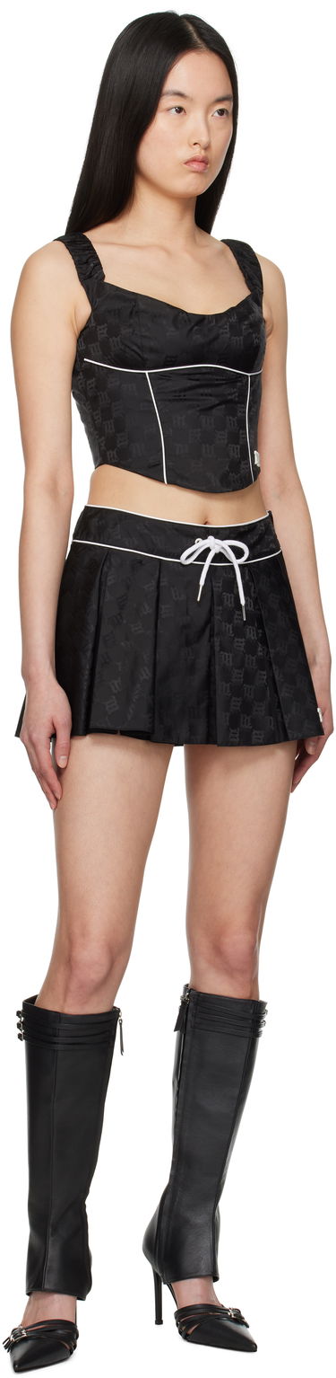 Nederdel MISBHV MISBHV Monogram Nylon Corset Top Sort | 250W104, 3