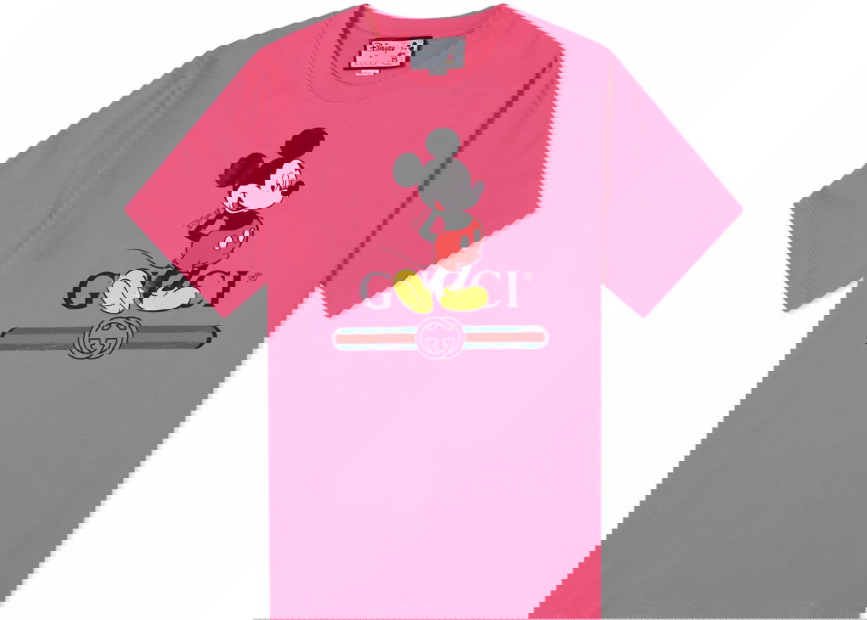 T-shirt Gucci Disney Mickey Mouse x T-shirt Lyserød | 565806 XJB, 0