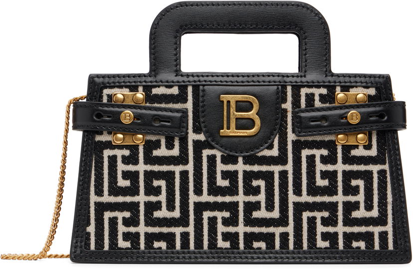 Håndtaske Balmain B-Buzz Small Monogrammed Bag Flerfarvet | FN1KJ997TJGH