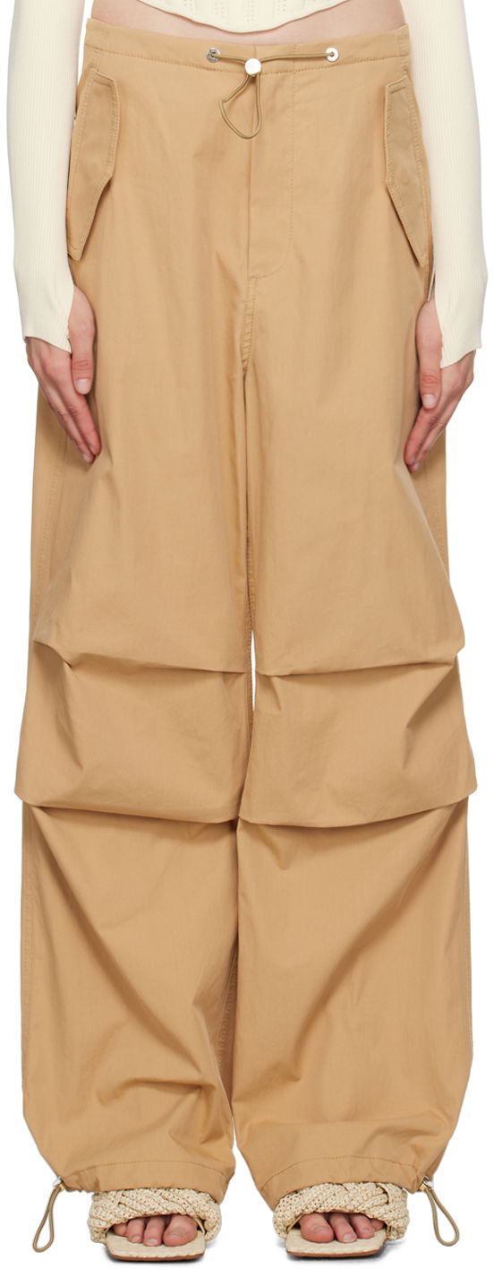Cargo bukser Dion Lee Elasticized Cargo Trousers Beige | C2100P23