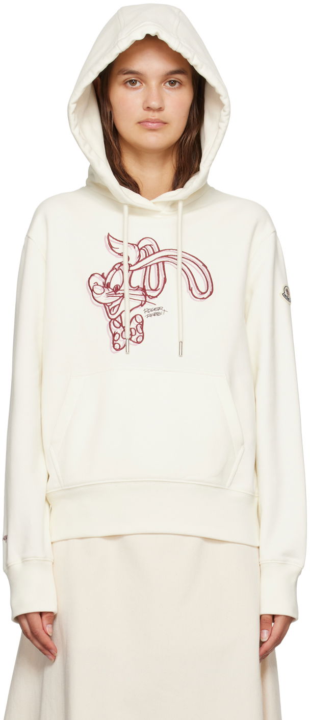 Sweatshirt Moncler Embroidered Hoodie Hvid | I10938G00026899WC, 0