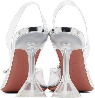 Sneakers og sko Amina Muaddi Transparent Begum Glass Slingback Heels Hvid | BEGUM GLASS SLING CL PVC, 1