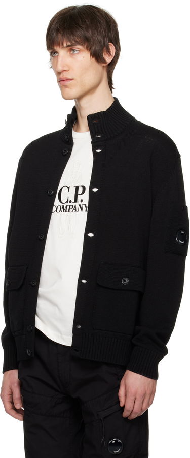 Sweater C.P. Company C.P. Company Knit Lens Cardigan Sort | 18CMKN078A-110058A, 3