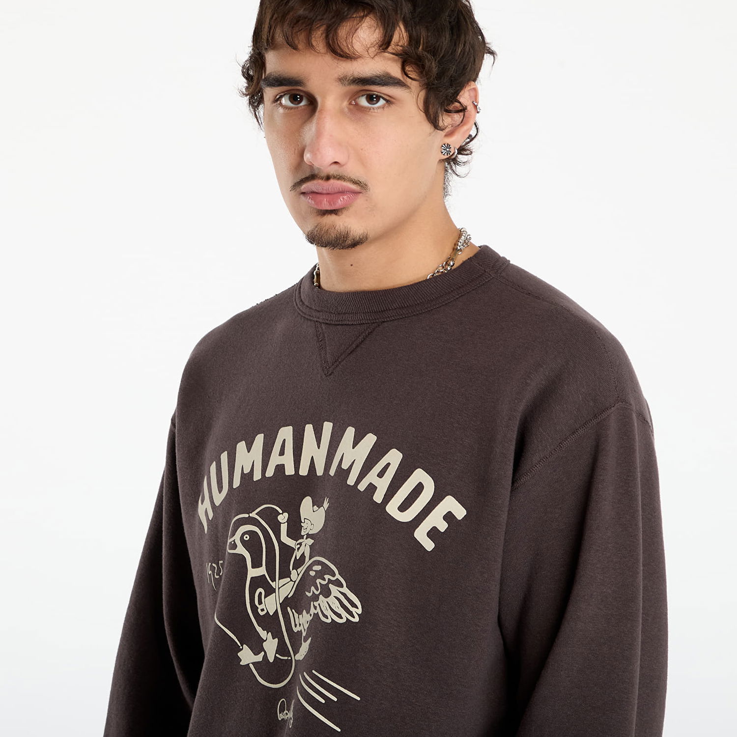Sweatshirt Human Made Tsuriami Graphic Sweatshirt Brun | HM30CS029CH, 1