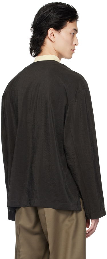 Skjorte LEMAIRE Lemaire Collarless Button-Up Shirt Sort | SH1065 LF208, 2