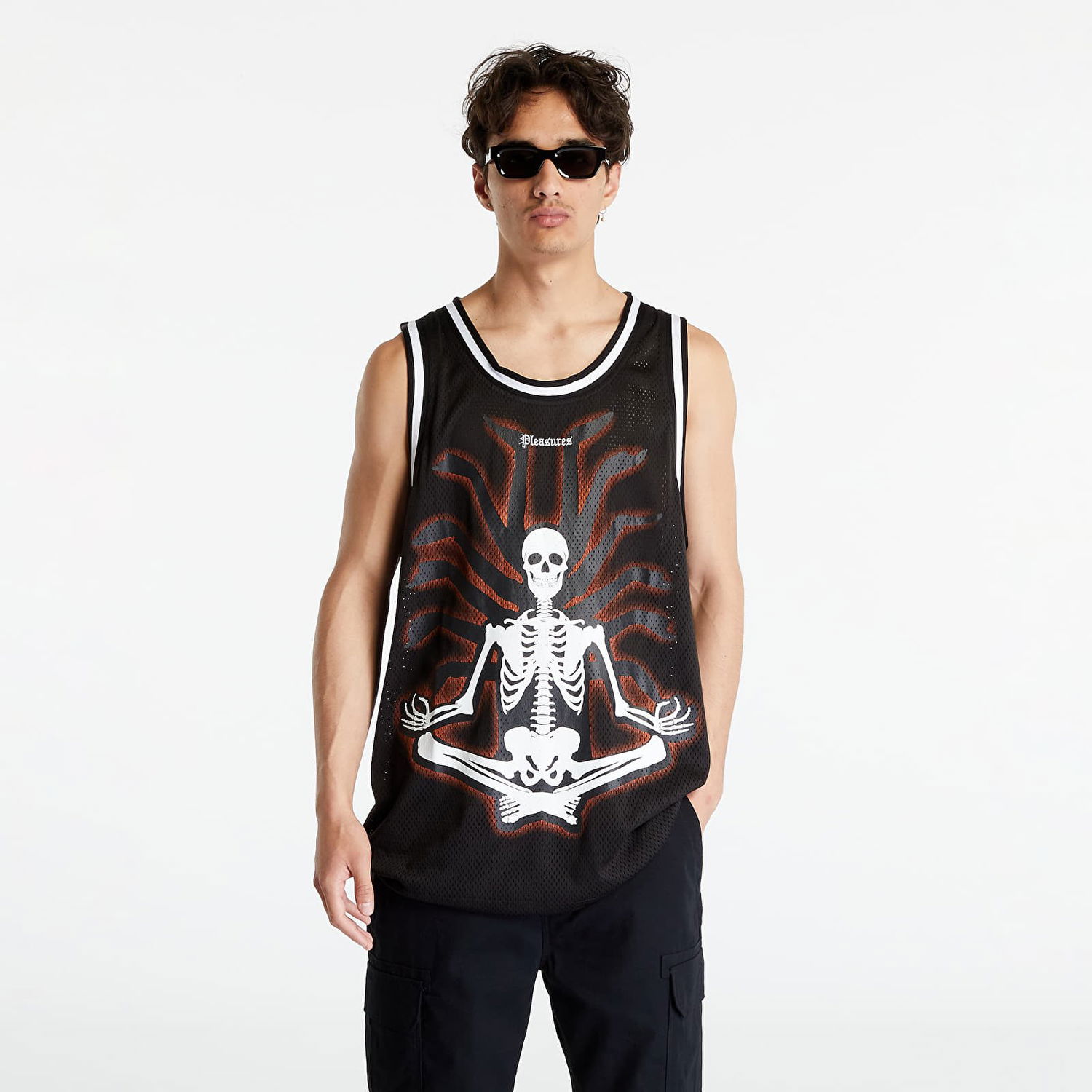 Jersey Pleasures Meditation Basketball Jersey Sort | P23SU006 BLACK, 0