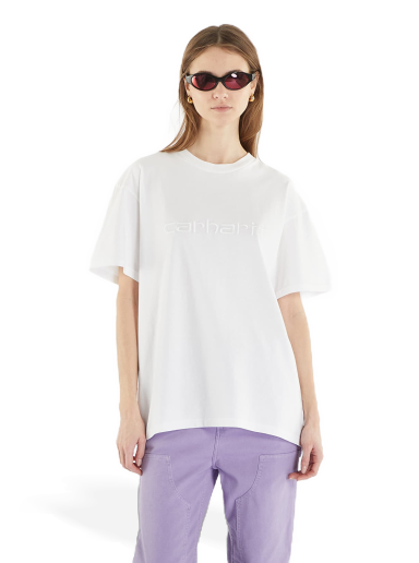 T-shirt Carhartt WIP Duster Short Sleeve T-Shirt UNISEX White Garment Dyed Hvid | I030110.02GD