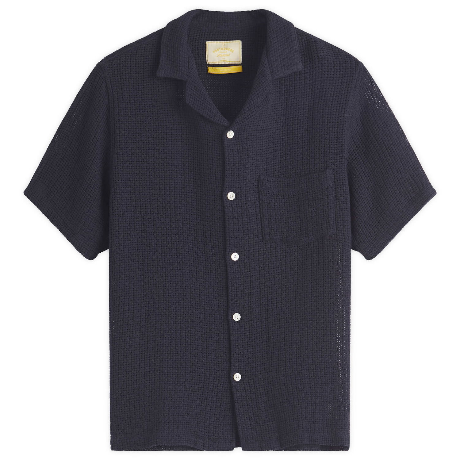 Skjorte Portuguese Flannel Portuguese Flannel Salva Mesh Vacation Shirt, Large Mørkeblå | SS25-081-NVY, 1