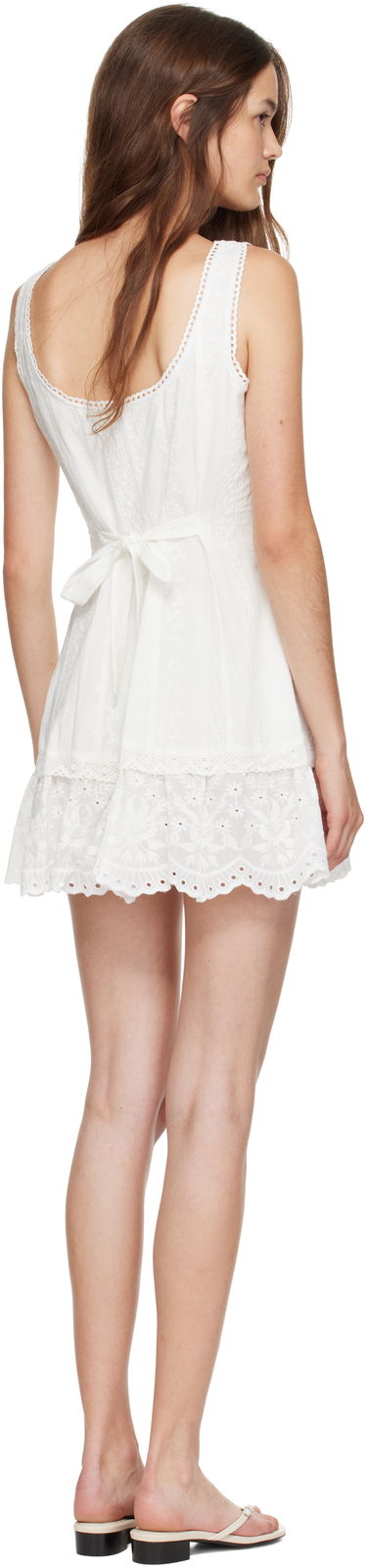Kjole GUIZIO Guizio Aylin Eyelet Mini Dress Hvid | P25405W159, 2
