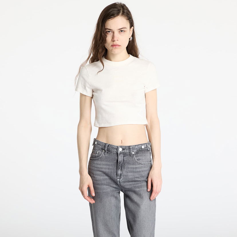 Crop top Tommy Hilfiger Tommy Jeans Slim Crop T-Shirt Hvid | DW0DW20329 YBH