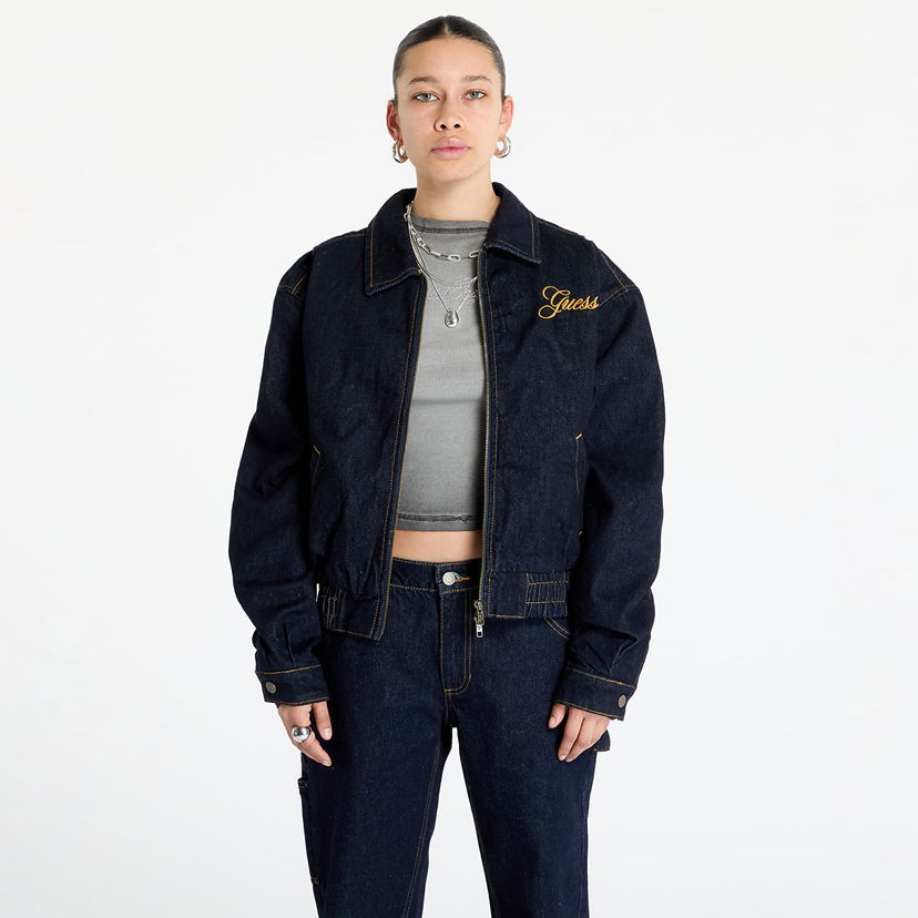 Bomberjakke GUESS Guess Originals Denim Bomber Jacket Mørkeblå | W5RG44D4XY0-OGDR