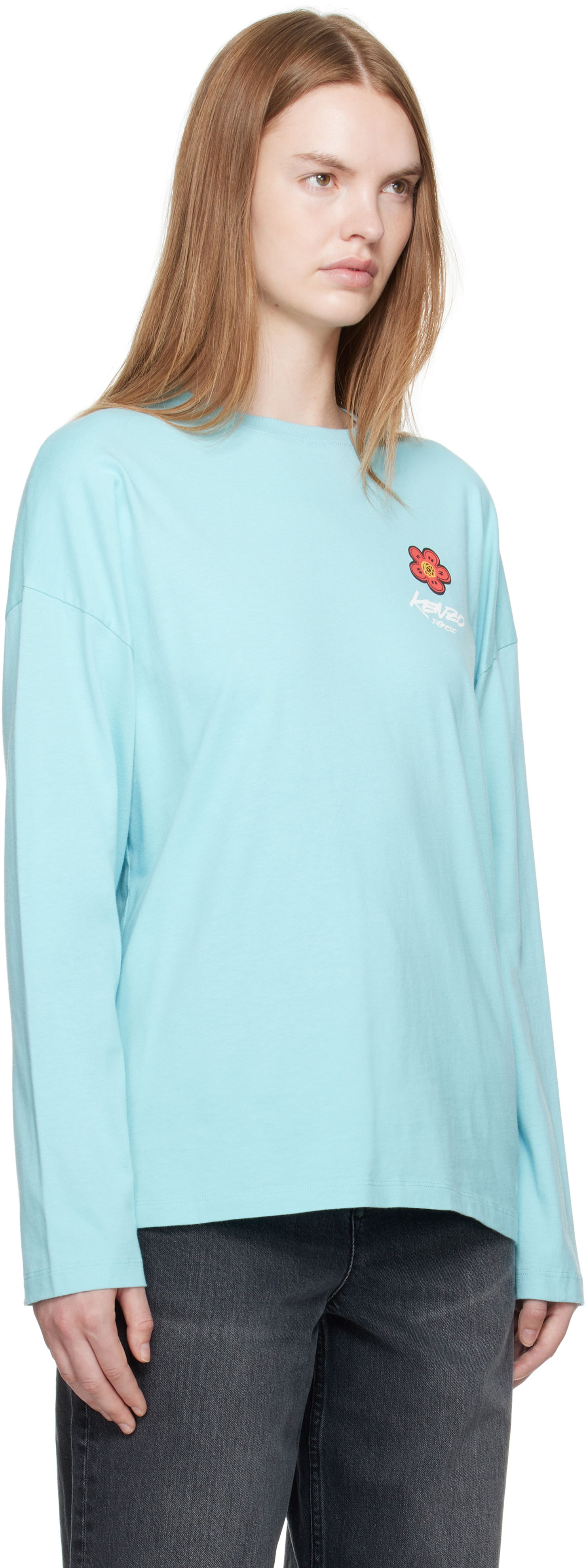 T-shirt KENZO Kenzo Paris Futura 2000 Edition Long Sleeve T-Shirt Turkis | FF62TL3504SG, 1