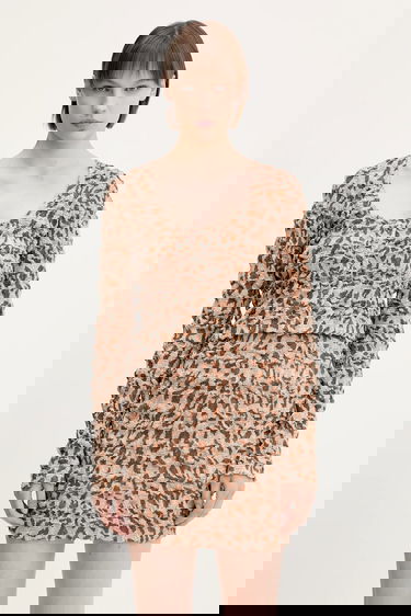Nederdel Nanushka Nanushka JYLAN Patterned Knit Top and Mini Skirt Set Beige | NW25SSTP30574, 0