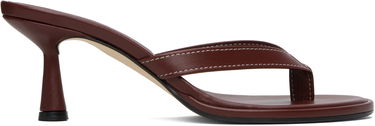 Tilbehør Aeyde Aeyde Daphne Leather Toe-Post Heeled Sandals Bourgogne | A11-HS-AEAR75CI187-SS25-955-007, 0