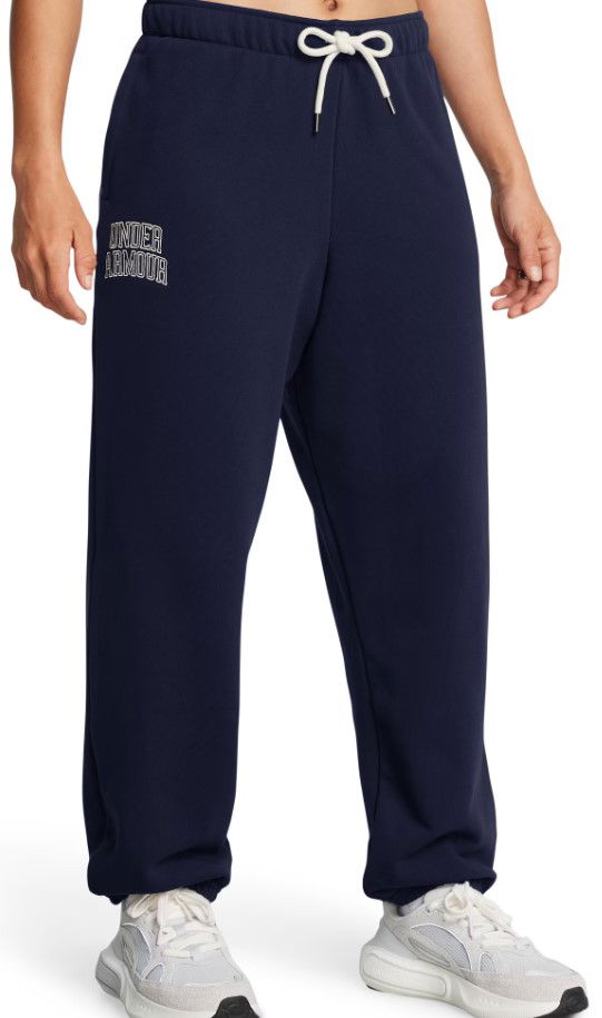 Joggingbukser Under Armour UA Icon HWT Terry OS Pant Mørkeblå | 1386496-410