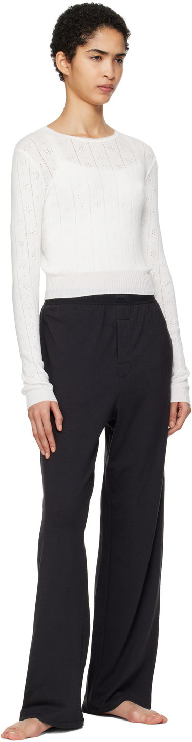 Sweater SKIMS SKIMS Pointelle Long Sleeve Top Hvid | LS-LST-6484W, 3