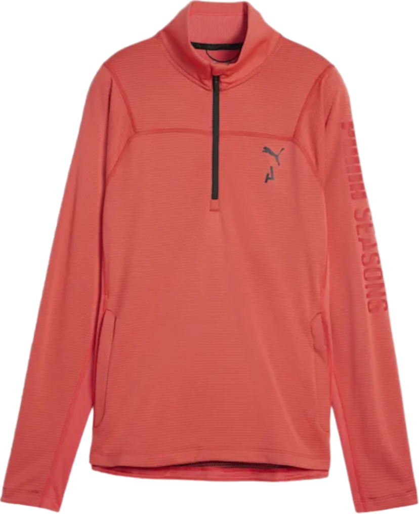 Sweatshirt Puma W SEASONS LS 1/4 Polypropylene Rain Cell Lyserød | 524908-25