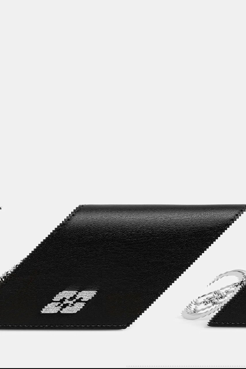 Tegnebog GANNI GANNI Flap Card Holder Strass Sort | A6395, 0