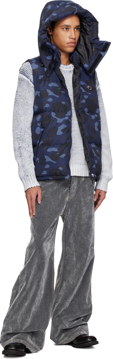 Vest BAPE A Bathing Ape Camo Down Vest Blå | 001DNK801005M, 3