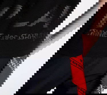 T-shirt Comme des Garçons Comme des Garçons PLAY Double Heart T-Shirt Sort | AX-T194 BLACK, 4