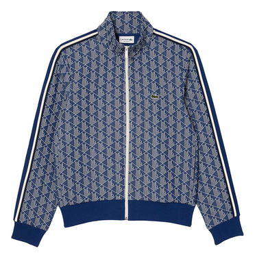 Sweatshirt Lacoste Paris Jacquard Monogram Zipped Sweatshirt Mørkeblå | SH1368-00-QIE, 1