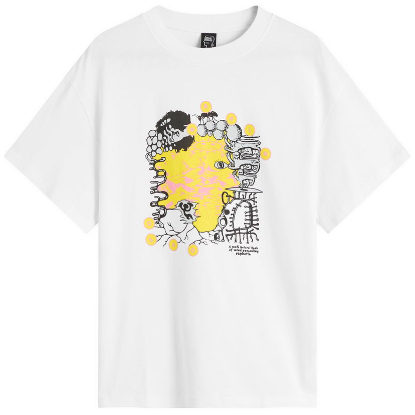 T-shirt Brain Dead Brain Dead Euphoria Graphic T-Shirt, Size Large Hvid | BDF25T0O0046-WHT