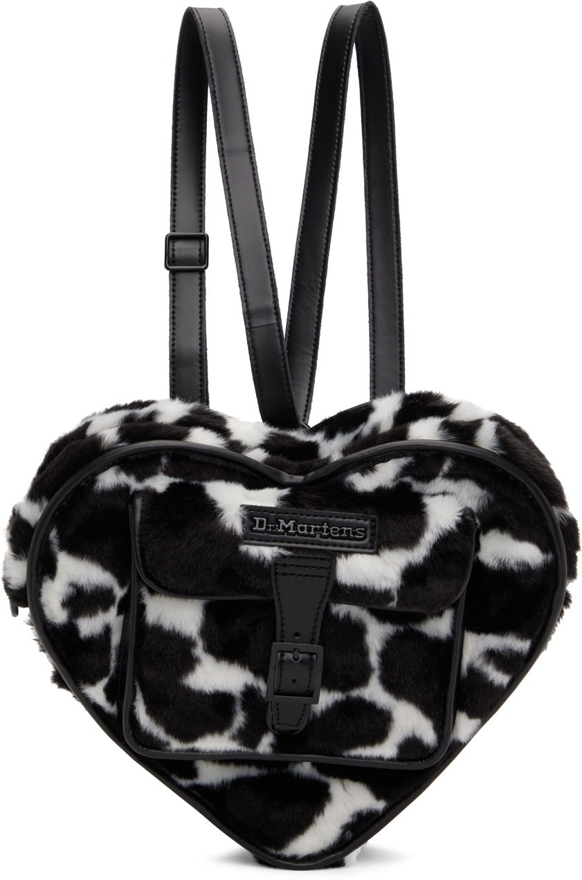 Rygsæk Dr. Martens Faux-Fur Heart Backpack Sort | AD015002, 0