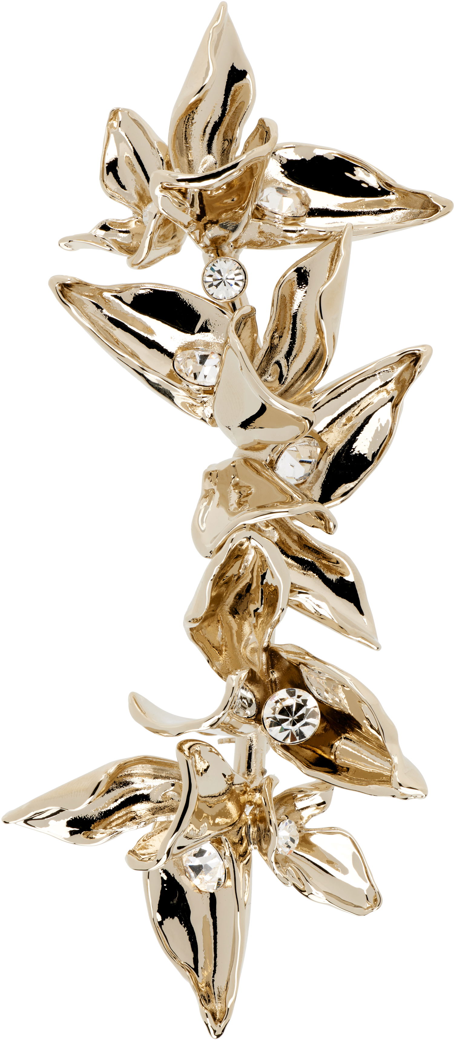 Stift Erdem Erdem Gold-Tone Crystal Flower Brooch Metalisk | PF25_JE15_00038003, 0