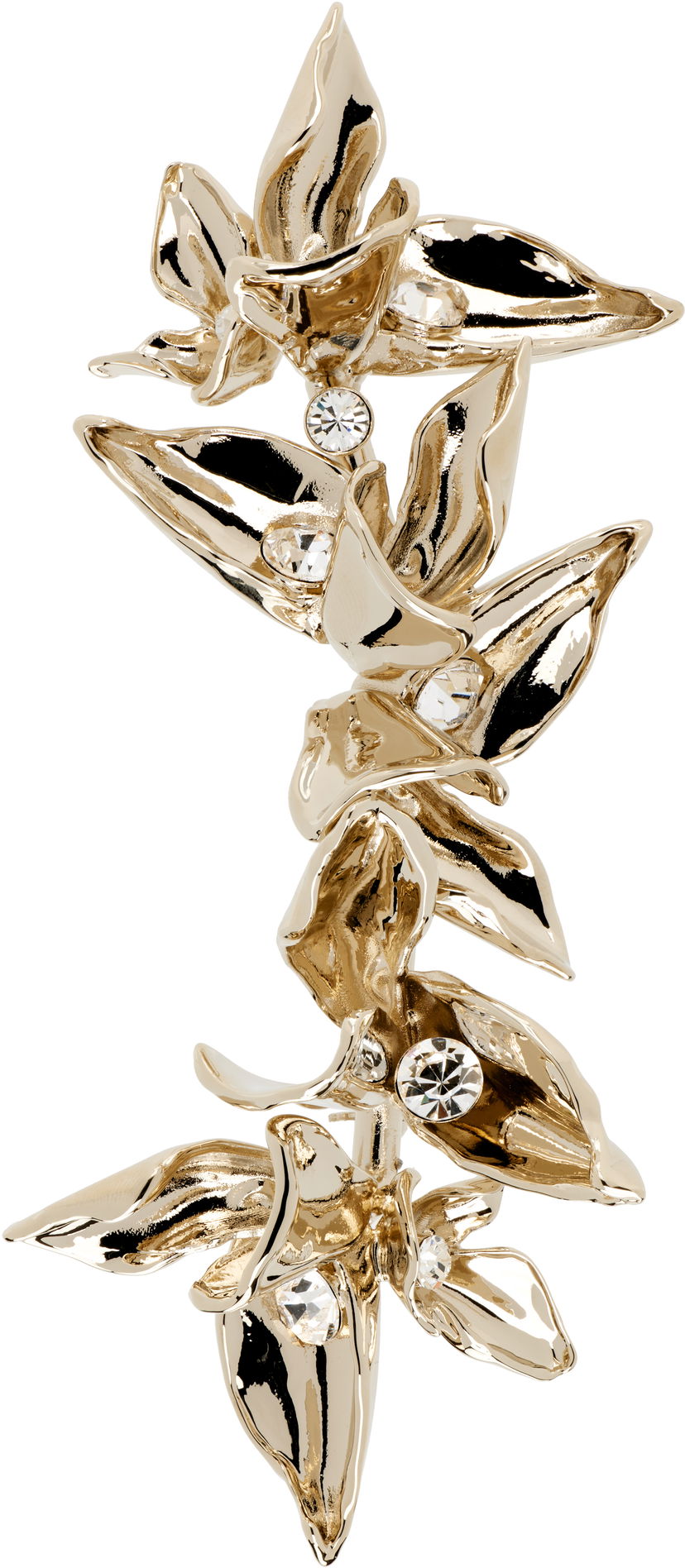 Stift Erdem Erdem Gold-Tone Crystal Flower Brooch Metalisk | PF25_JE15_00038003