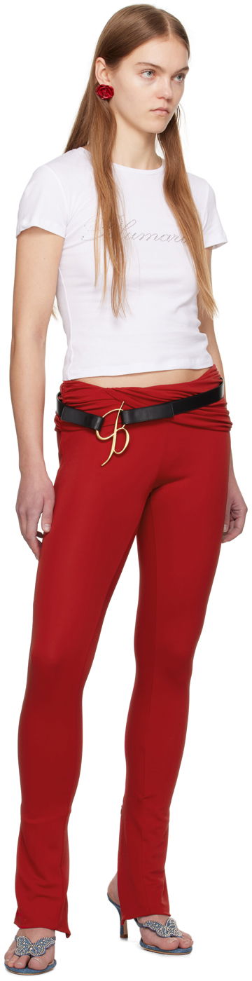 Bælter Blumarine Logo Buckle Leather Belt Sort | P422W252A, 2