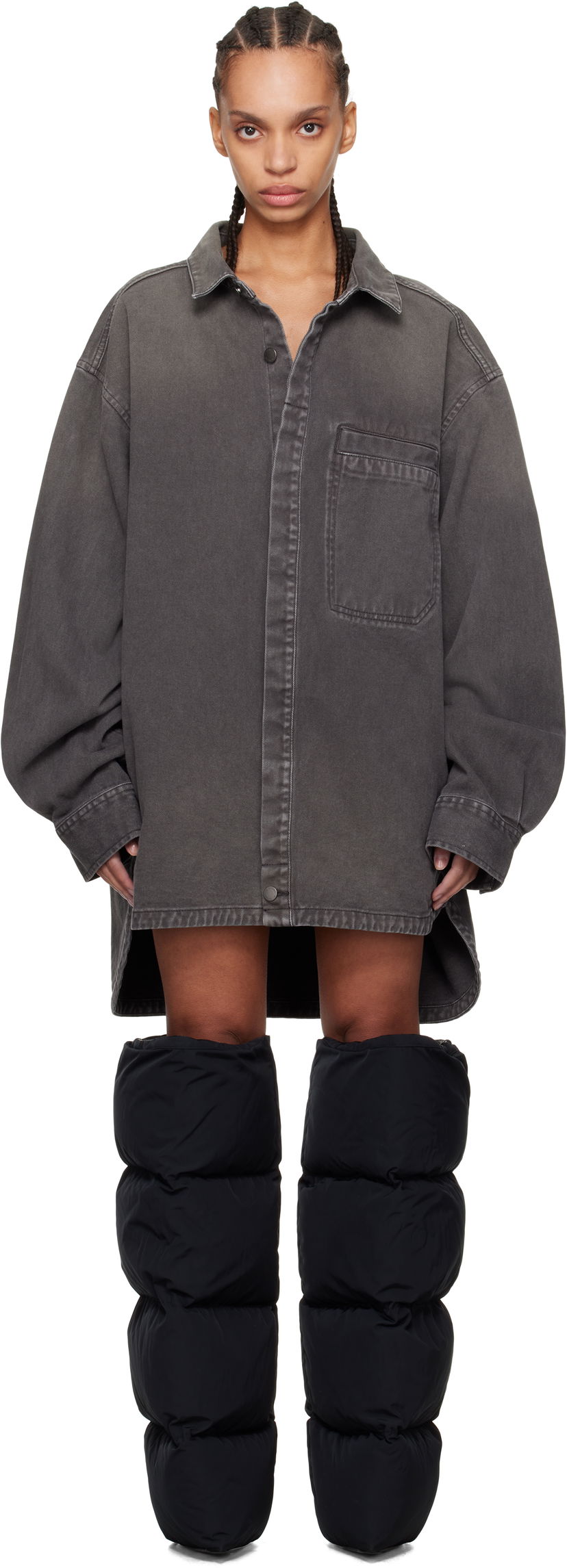 Skjorte Entire Studios Entire Studios Herculean Denim Overshirt Grå | ES2564SL