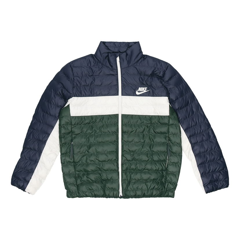 Puffer jakke Nike Nike Sportswear Stand Collar Colorblock Jacket Flerfarvet | BV4686-451