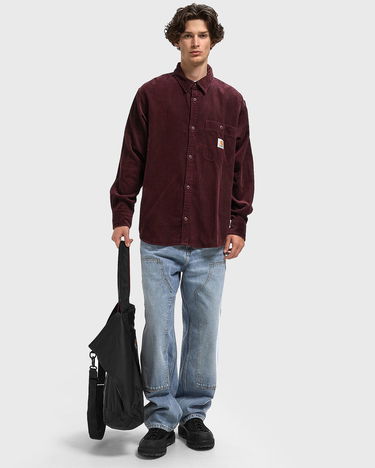 Skjorte Carhartt WIP Flint Long Sleeve Corduroy Shirt Bourgogne | I035837-33K.XX, 2