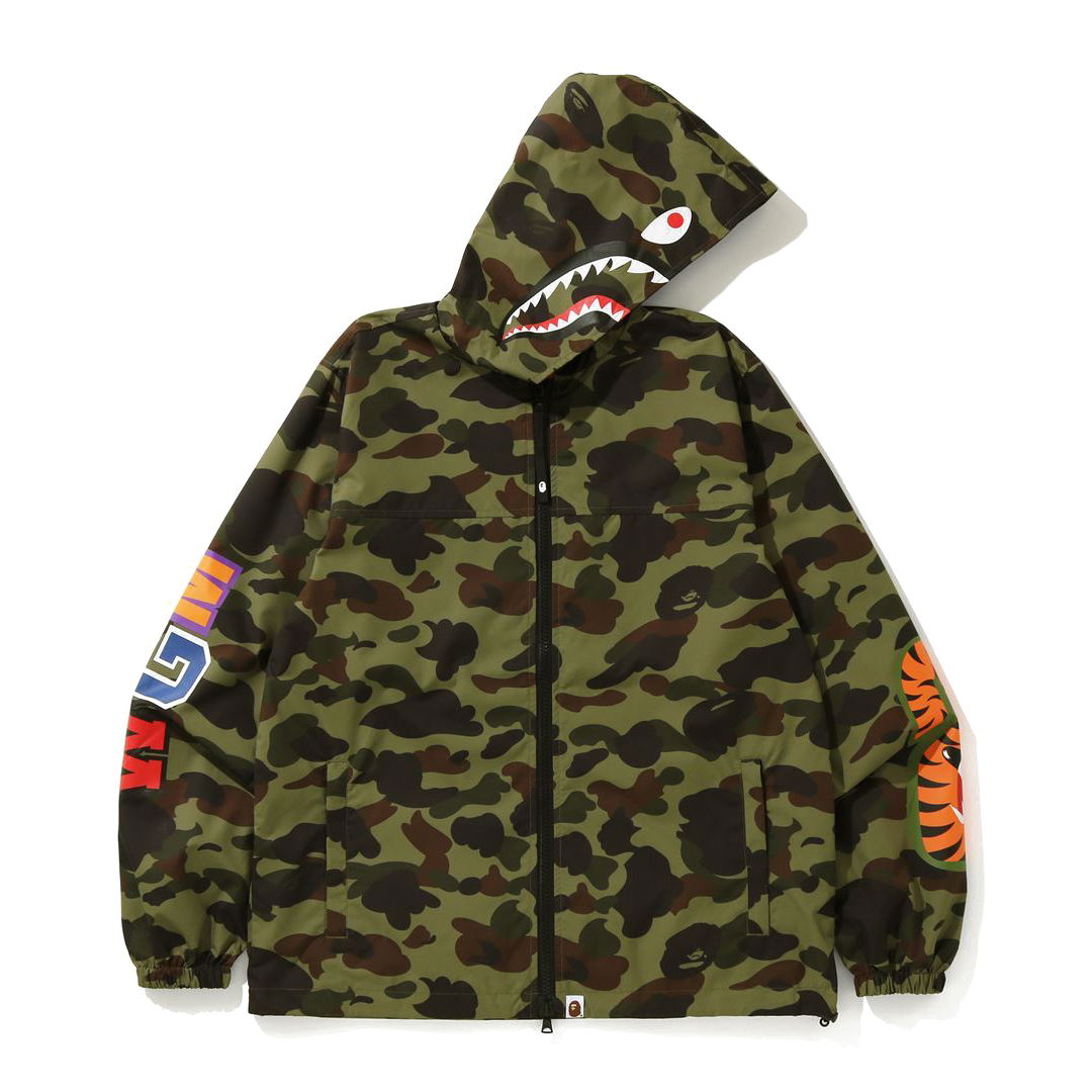 Sweatshirt BAPE 1st Camo Shark WGM Hoodie Jacket Grøn | 1G80-140-022, 0