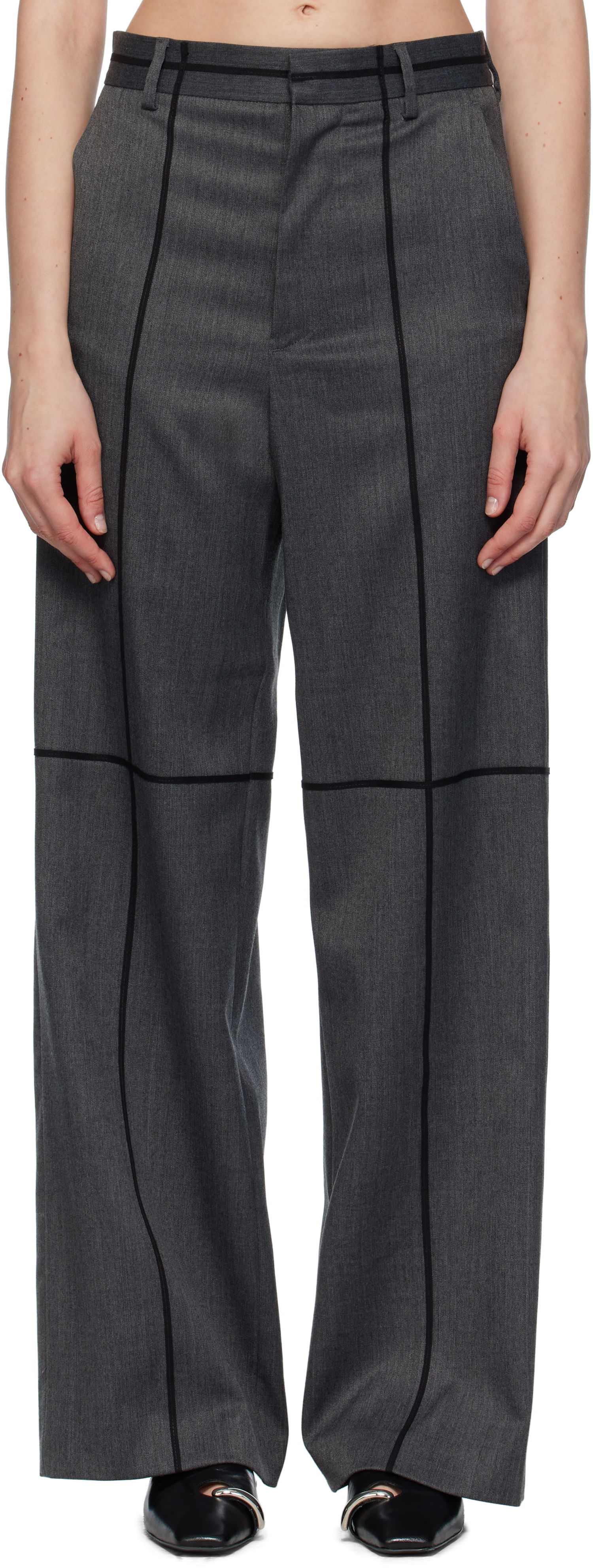 Bukser Maison Margiela MM6 Maison Margiela Tailoring Wool Trousers Grå | S52KA0543 S47848, 0