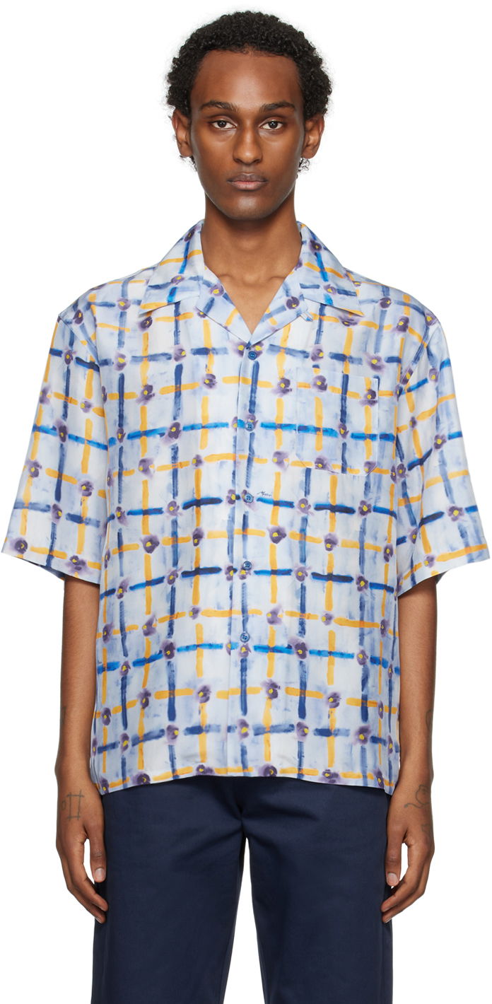 Skjorte Marni Saraband Shirt Blå | CUMU0213A6 UTSG09, 0