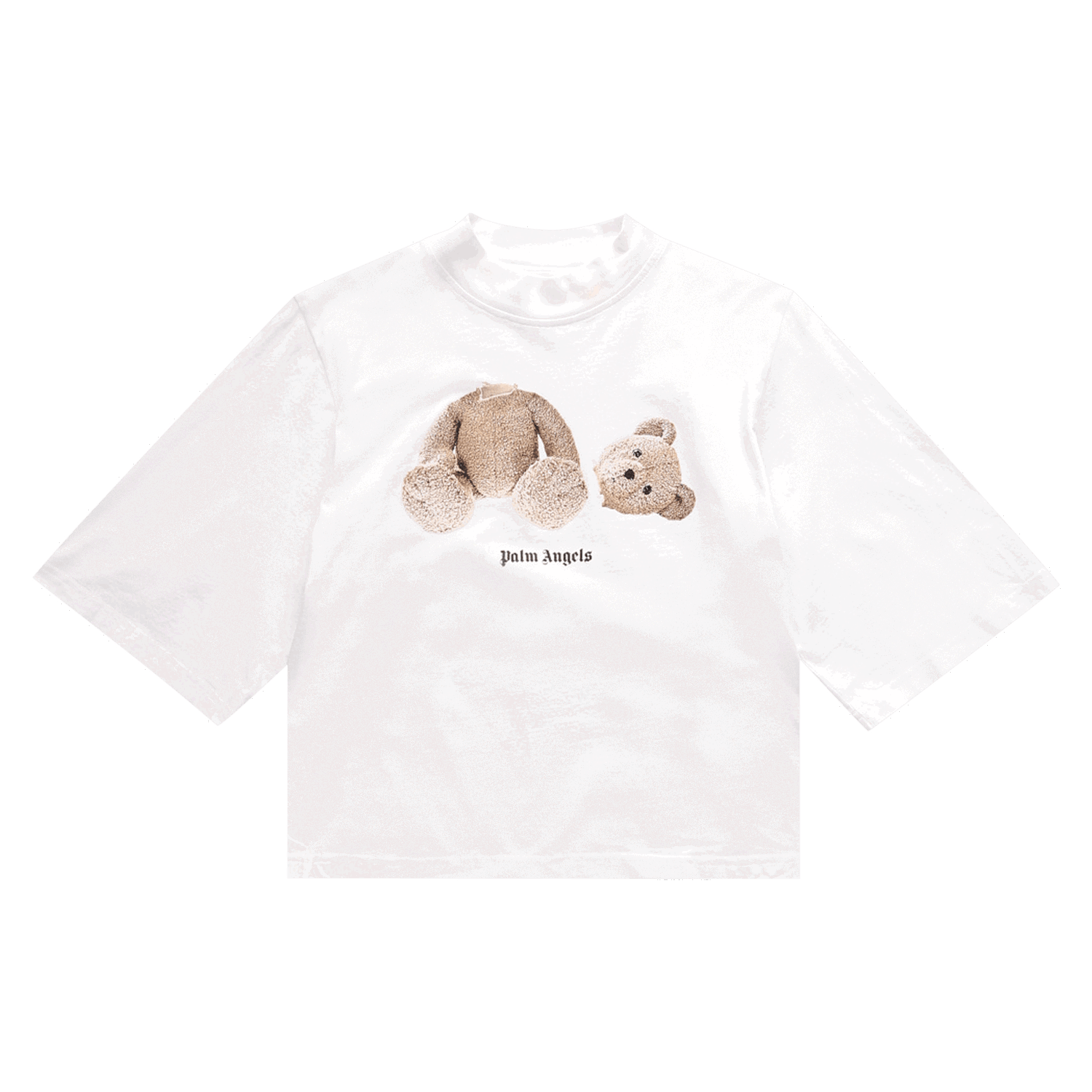 T-shirt Palm Angels Bear Cropped Tee Hvid | PWAA020C99JER0010160, 0