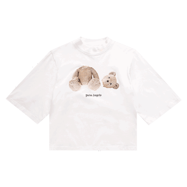 T-shirt Palm Angels Bear Cropped Tee Hvid | PWAA020C99JER0010160, 0